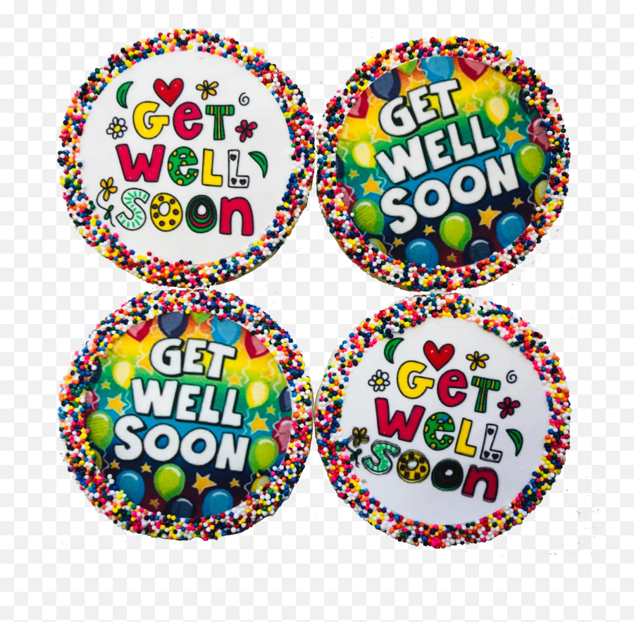 Get Well Soon Cookies U2013 Wwwbrookiescookiesnyccom - Circle Emoji,Get Well Emoji