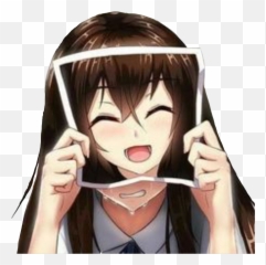 Hiding Crying Sad Sadness Anime Animeg - Girl Emoji