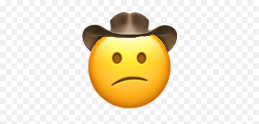 Emoji Cowboy Indifferent - Sad Cowboy Whip Emoji,Indifferent Emoji