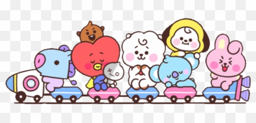 Bt21 Tata Mang Chimmy Cooky Shooky Rj Koya Van Baby Tra - Baby Bt21 Background Emoji,Bt21 Emoji