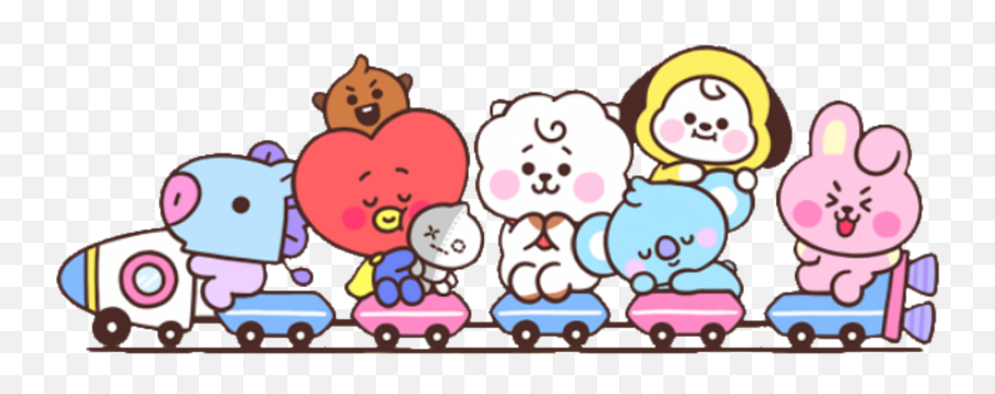 Bt21 Tata Mang Chimmy Cooky Shooky Rj Koya Van Baby Tra - Baby Bt21 Background Emoji,Bt21 Emoji