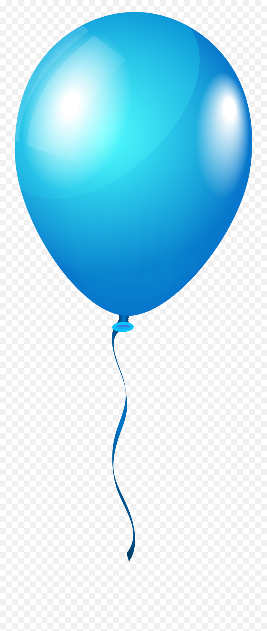 Transparent Background Blue Balloon Clipart - Single Balloons For Birthday Emoji,Blue Balloon Emoji