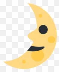 First Quarter Moon Face Emoji Clipart - Mesíc Emoji,Purple Moon Emoji