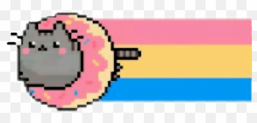 Nyancat Dounat Kawaii Pixel Sticker - Pixel Art Minecraft Spiral Emoji,Narutomaki Emoji