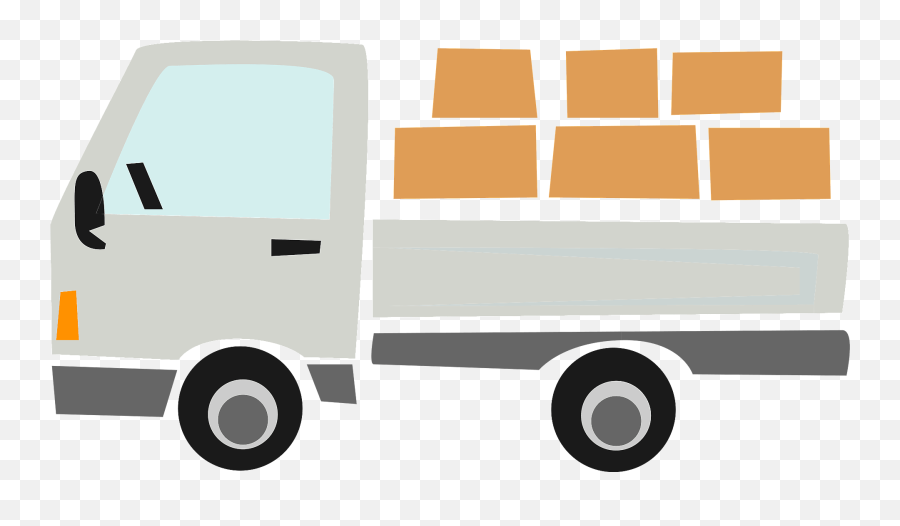 Pick Up Truck With A Load Clipart - Loaded Truck Clipart Emoji,Pickup Truck Emoji