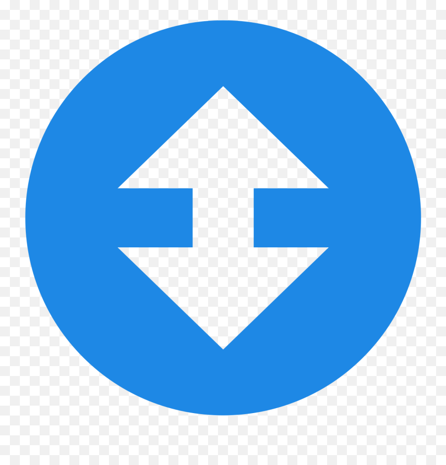 Eo Circle Blue Arrow - Vertical Emoji,Circle With Arrow Emoji