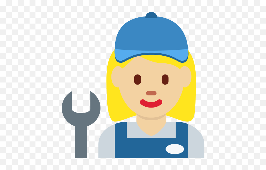 Woman Mechanic Emoji With Medium - Emoji,Eyelash Emoji