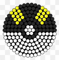 Perler Bead Patterns Pokemon Ball - Pokemon Ball Hama Bead Pattern Emoji,Pokeball Emoticon