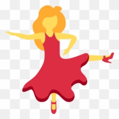 Woman Dancing Emoji - Emoji Dança,Red Dress Emoji