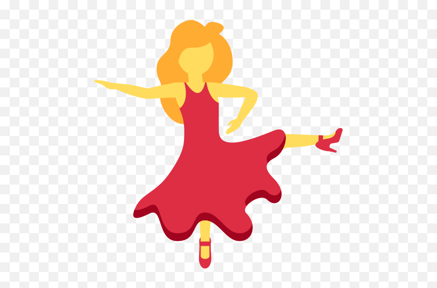 Woman Dancing Emoji - Emoji Dança,Red Dress Emoji