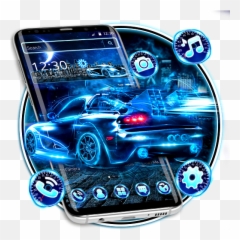 Neon Blue Sports Car Theme - Fast Speed U2013 Apps On Google Play Automotive Paint Emoji,Fast Car Emoji