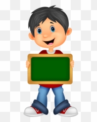 Boy Holding Paper Cartoon Clipart - Poster Emoji