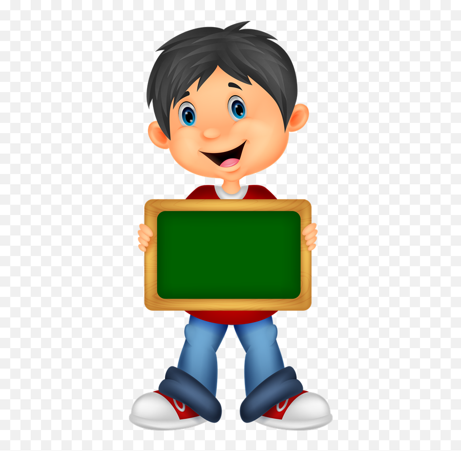 Boy Holding Paper Cartoon Clipart - Cartoon Boy Holding Poster Emoji,Paper Boy Emoji