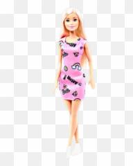 Barbie Doll Girly Playful - Mattel Barbie Chic Doll In Dress Pink Emoji,Barbie Emoji