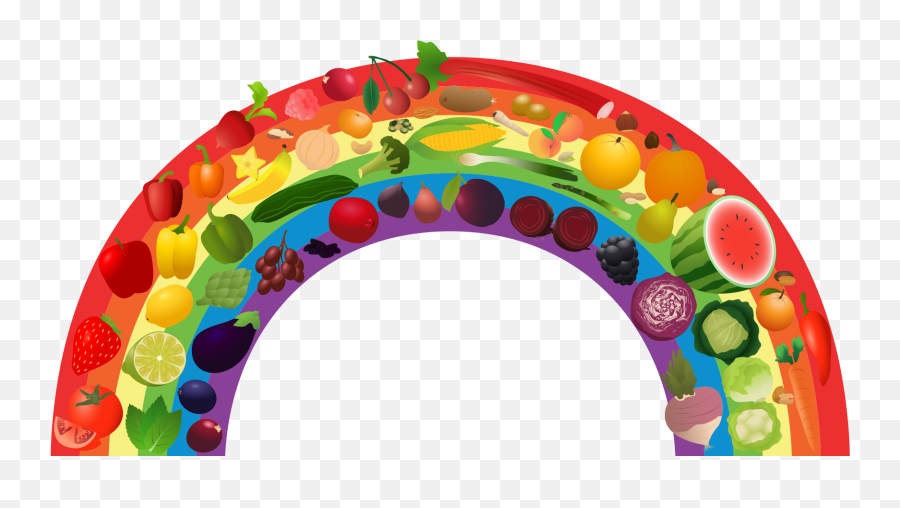 Rainbow Food Clipart - Fruit And Veg Rainbow Emoji,Rainbow Candy Emoji