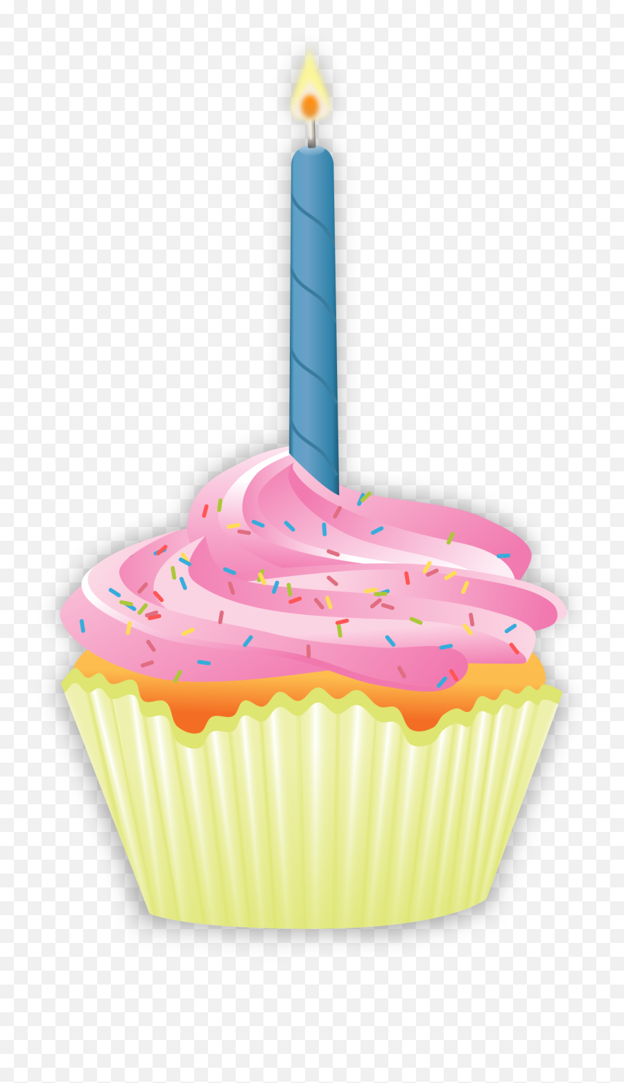 Birthday Cake Emoji Transparent Png Clipart Free Download - Cupcake With Candle Clipart,Emoji Cake Ideas