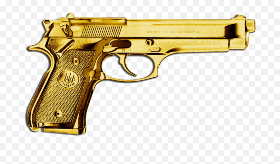 Gold Gun - Gold Gun Emoji,Handgun Emoji