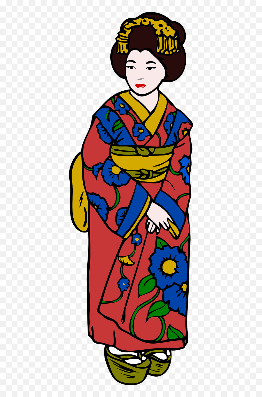 Kimono Woman Clothing Asian Oriental - Japanese Geisha Doll Drawing Emoji,Japanese Doll Emoji