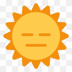 Sun Expressionless - Smiling Sun Icon Emoji,Expressionless Emoji