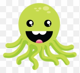Octopus Cartoon Transparent Png - Cute Octopus Cartoon Png Emoji,Octopus Emoji