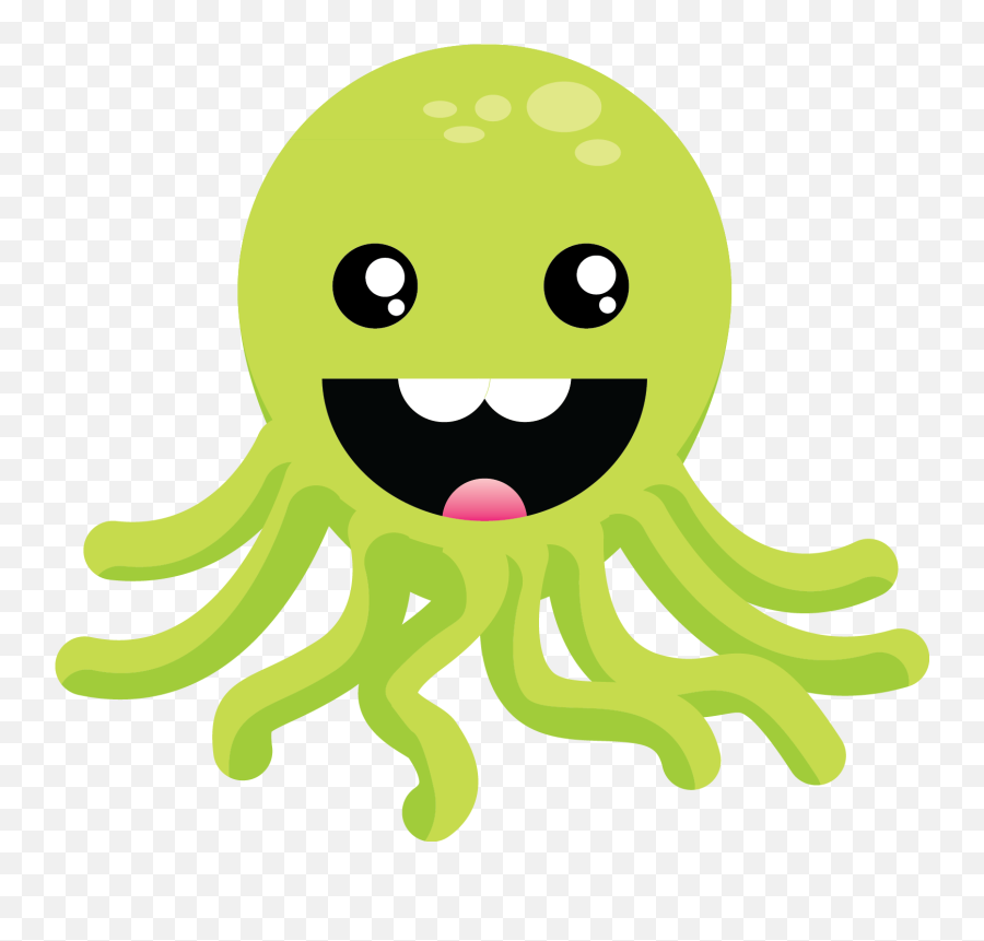 Octopus Cartoon Transparent Png - Cute Octopus Cartoon Png Emoji,Octopus Emoji