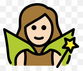 Woman Fairy Emoji Clipart,Fairy Emoji