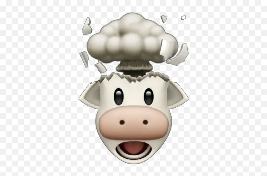 Cow Memoji Stickers For Whatsapp - Sticker Para Whatsapp De Tiburon,Money And Cow Emoji