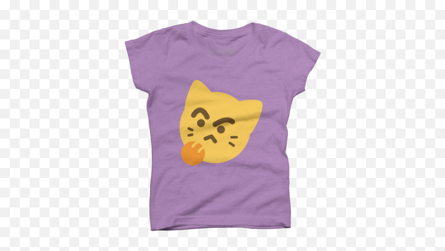 Cat Girlu0027s T - Shirts Design By Humans Page 29 Short Sleeve Emoji,Cat Paw Emoji