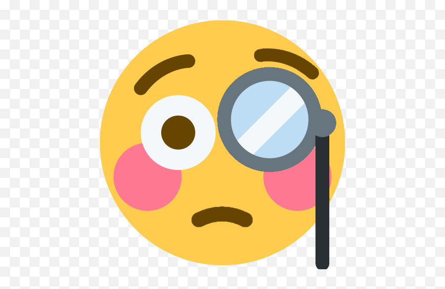 Flushedmonocle - Discord Emoji Happy,Original Emoji Keyboard