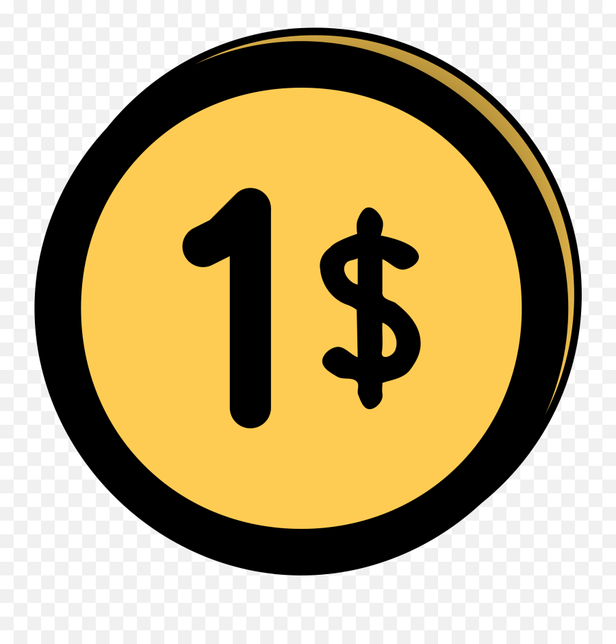 Coins Clipart Money Change Coins Money Change Transparent - 1 Dollar Clip Art Emoji,Coin Emoji