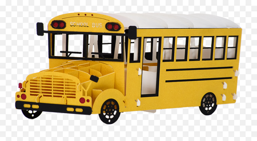 School Bus Pop Up Card - School Bus Emoji,Bus Emoji
