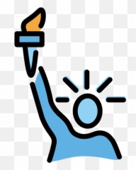 Emoji - Clip Art,Emoji Statue Of Liberty And Newspaper