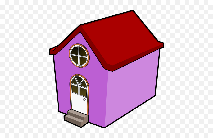 A Little Purple House Vector - House Clip Art Emoji,Woman Pig Emoji