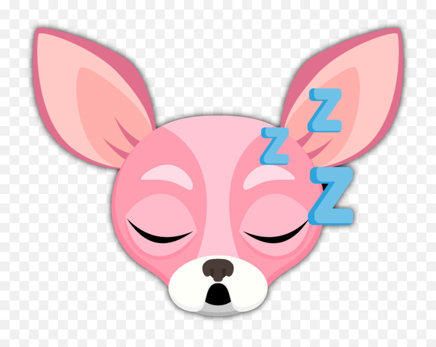 Pink Valentines Chihuahua Emoji Stickers - Cartoon,Weiner Emoji