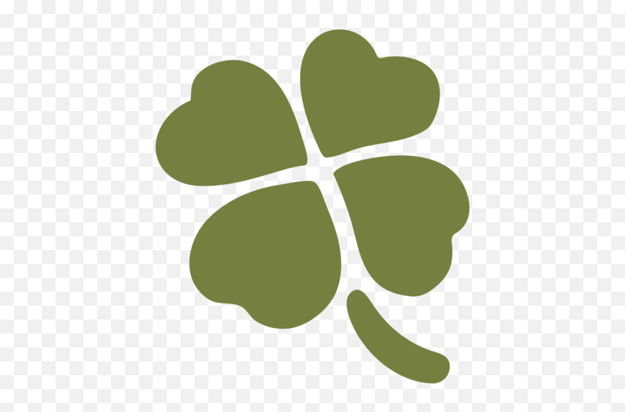 Four Leaf Clover Emoji - Trebol 4 Hojas Emoji,Shamrock Emoji
