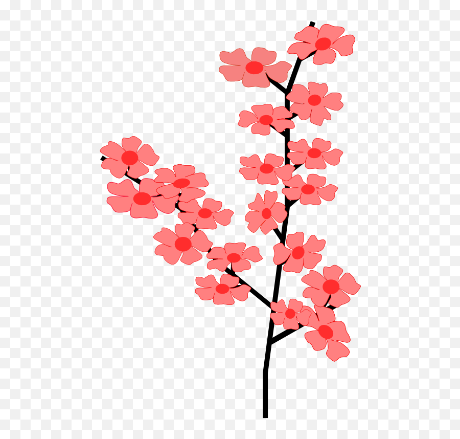 Flowers Sakura2 Clipart I2clipart - Royalty Free Public Sakura Flower Vector Emoji,Japanese Flower Emoticon