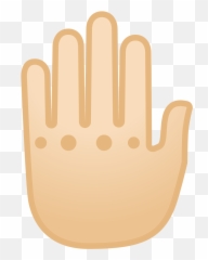 Raised Back Of Hand Light Skin Tone Icon - Stop Not An Exit Sign Emoji,Circle Finger Emoji