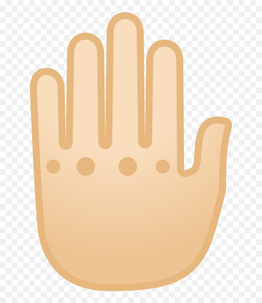 Raised Back Of Hand Light Skin Tone Icon - Stop Not An Exit Sign Emoji,Circle Finger Emoji