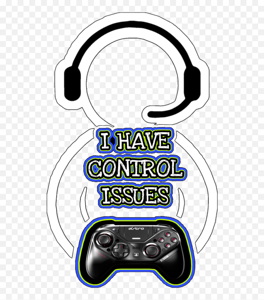 Control Issues Gamer Remote Headset Headphones Headph - Game Controller Emoji,Gamer Emoji