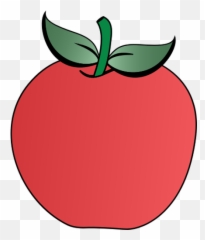Vector Clip Art Of Two Leaves Apple - Drawing Emoji