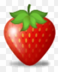 Red Emoji Berry Strawbery - Strawberry,Berry Emoji