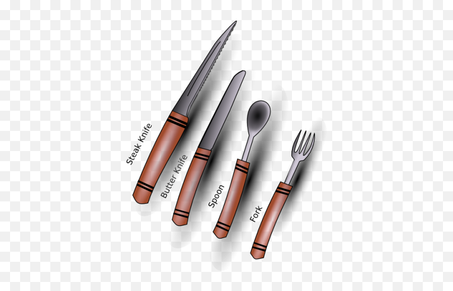 Spoon Fork Cutlery Heart Clip Art At - Cartoon Silverware Emoji,Silverware Emoji