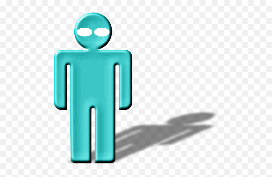 Blue Shadow Man - Clip Art Emoji,Emoji Man Vs Woman Gun