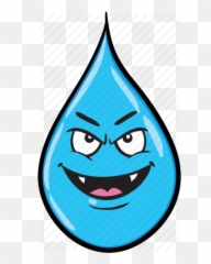 Cartoon Drop Emoji Rain Smiley Icon - Pictures Of Drops
