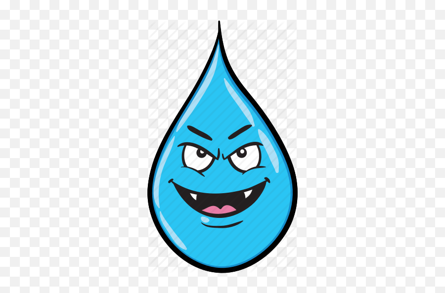 Cartoon Drop Emoji Rain Smiley Icon - Cartoon Pictures Of Rain Drops,Rain Emoji