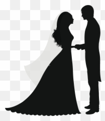 Wedding Invitation Silhouette Marriage - Of A Married Couple Emoji