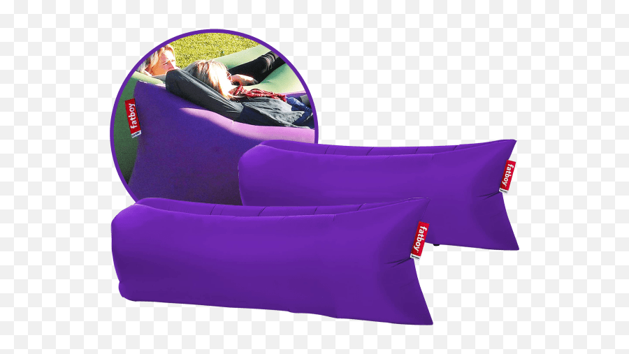 2 - Pack Fatboy Lamzac The Original Inflatable Air Loungers Sofa Bed Emoji,Deflated Emoji