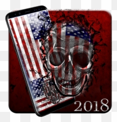 American Skull Keyboard Theme 2018 - Emoji