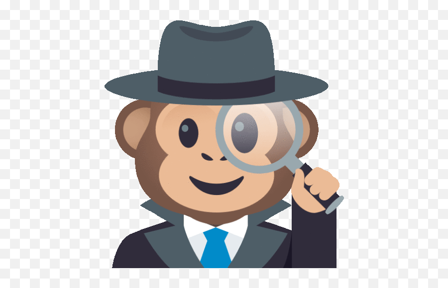 Spy Monkey Joypixels Gif - Joypixels Emoji,Spy Emoji
