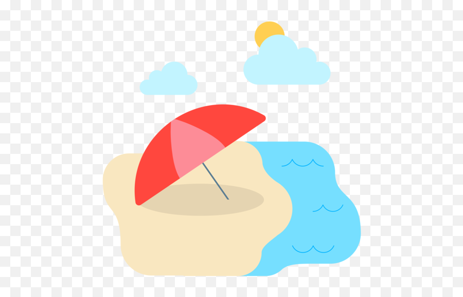 Beach With Umbrella Emoji - Emojis De Platja,Beach Emoji